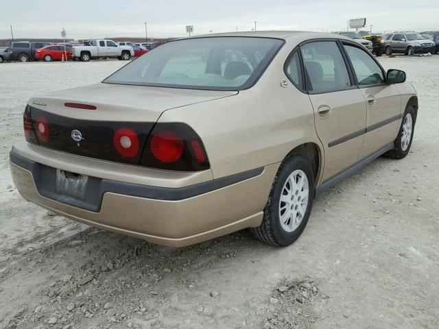 2G1WF52E449387266 - 2004 CHEVROLET IMPALA TAN photo 4