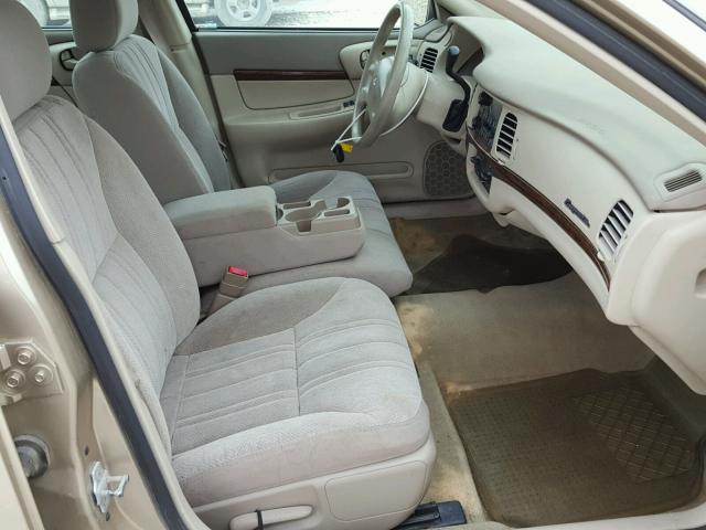 2G1WF52E449387266 - 2004 CHEVROLET IMPALA TAN photo 5