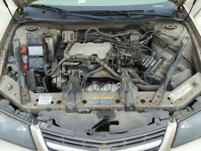 2G1WF52E449387266 - 2004 CHEVROLET IMPALA TAN photo 7