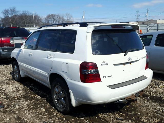 JTEEP21AX70220952 - 2007 TOYOTA HIGHLANDER WHITE photo 3