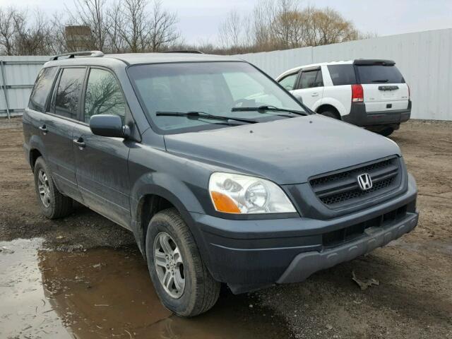 2HKYF18604H586160 - 2004 HONDA PILOT EXL BLUE photo 1