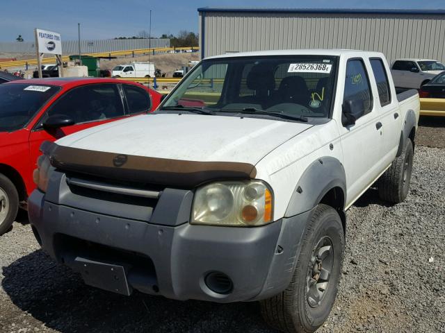 1N6ED27T72C388283 - 2002 NISSAN FRONTIER C WHITE photo 2