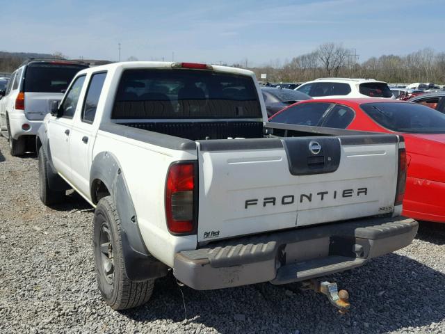 1N6ED27T72C388283 - 2002 NISSAN FRONTIER C WHITE photo 3