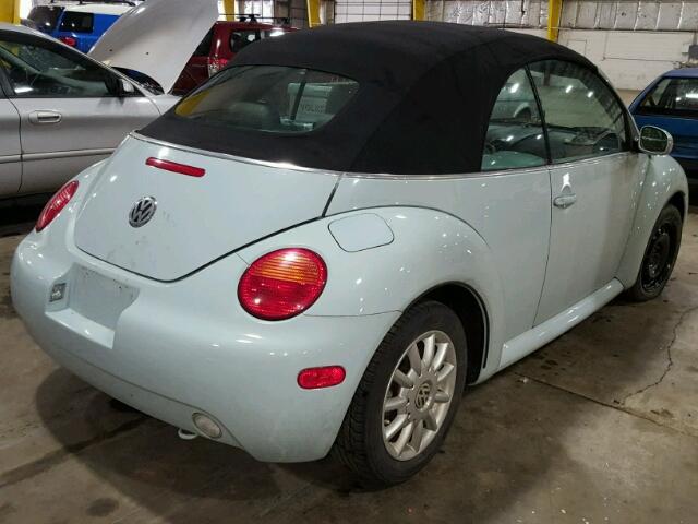 3VWCM31Y45M300312 - 2005 VOLKSWAGEN NEW BEETLE BLUE photo 4