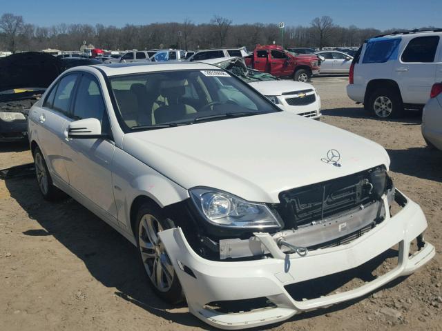 WDDGF4HB6CA624707 - 2012 MERCEDES-BENZ C 250 WHITE photo 1