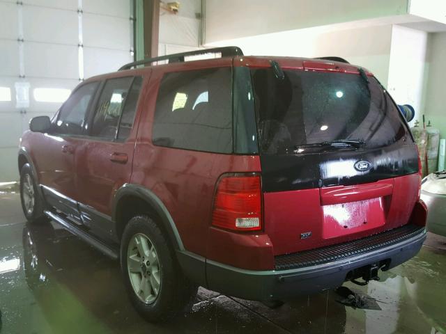 1FMZU63K53UC35949 - 2003 FORD EXPLORER X BURGUNDY photo 3