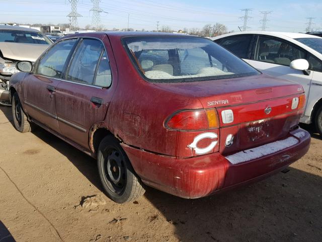 1N4AB41D5WC748974 - 1998 NISSAN SENTRA E MAROON photo 3