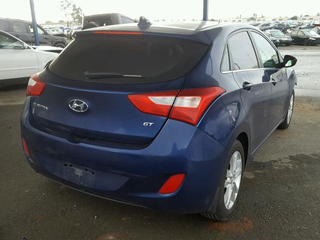 KMHD35LEXDU040559 - 2013 HYUNDAI ELANTRA GT BLUE photo 4