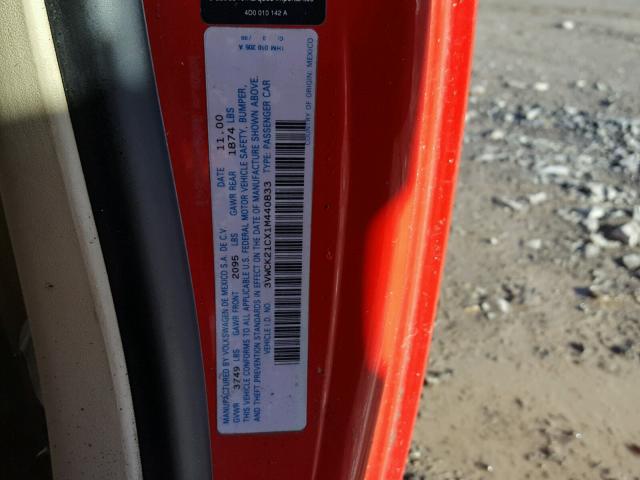 3VWCK21CX1M440833 - 2001 VOLKSWAGEN NEW BEETLE 红色 照片 10