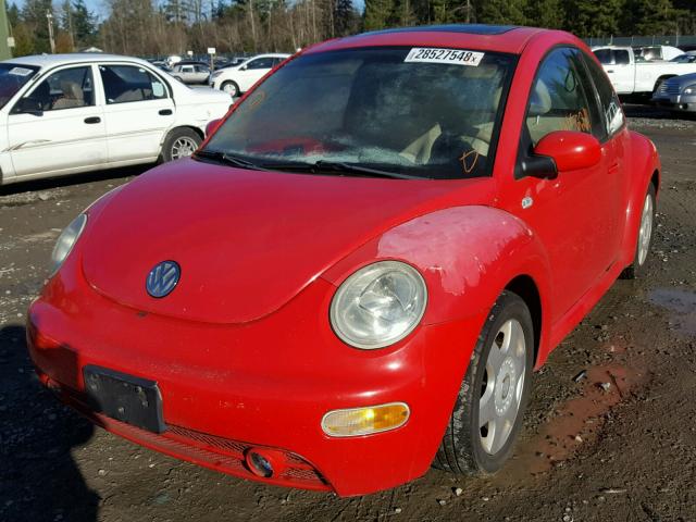3VWCK21CX1M440833 - 2001 VOLKSWAGEN NEW BEETLE 红色 照片 2