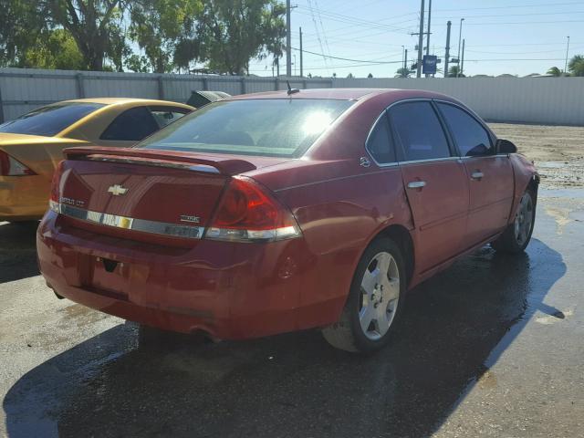 2G1WU583589155311 - 2008 CHEVROLET IMPALA LTZ RED photo 4