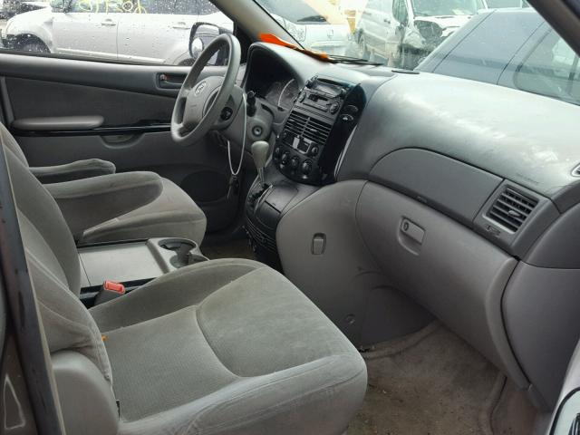 5TDZA23C75S246909 - 2005 TOYOTA SIENNA CE GRAY photo 5