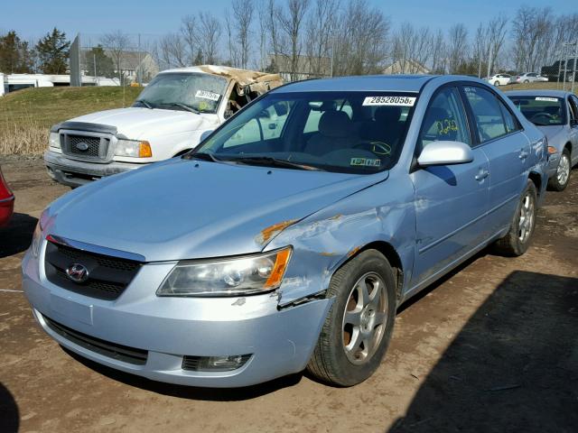 5NPEU46F06H098259 - 2006 HYUNDAI SONATA GLS BLUE photo 2