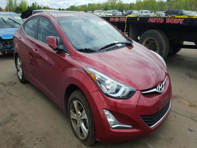 5NPDH4AE0GH778677 - 2016 HYUNDAI ELANTRA RED photo 1