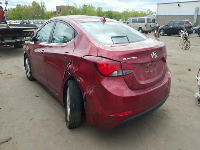 5NPDH4AE0GH778677 - 2016 HYUNDAI ELANTRA RED photo 3