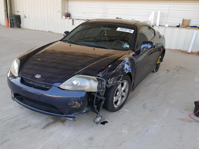 KMHHM65D76U220433 - 2006 HYUNDAI TIBURON GS BLUE photo 2