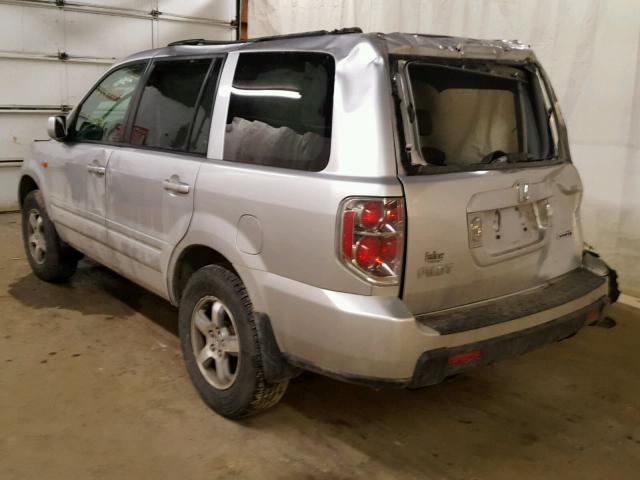 2HKYF18546H507650 - 2006 HONDA PILOT EX SILVER photo 3