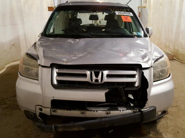 2HKYF18546H507650 - 2006 HONDA PILOT EX SILVER photo 7