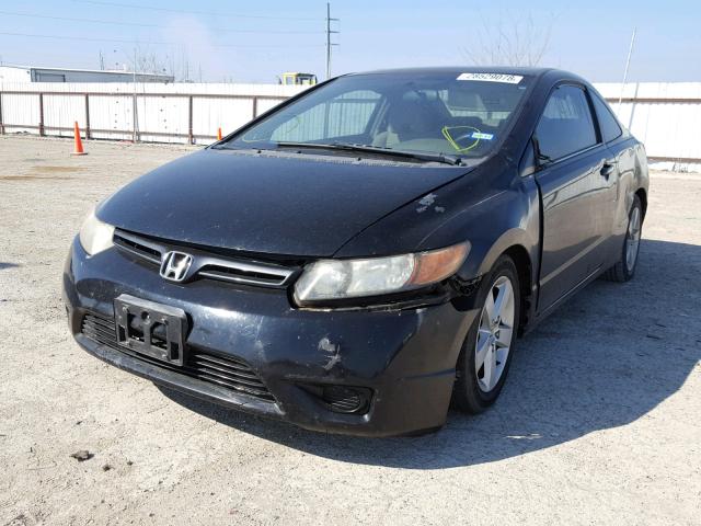 2HGFG12866H522104 - 2006 HONDA CIVIC EX BLACK photo 2