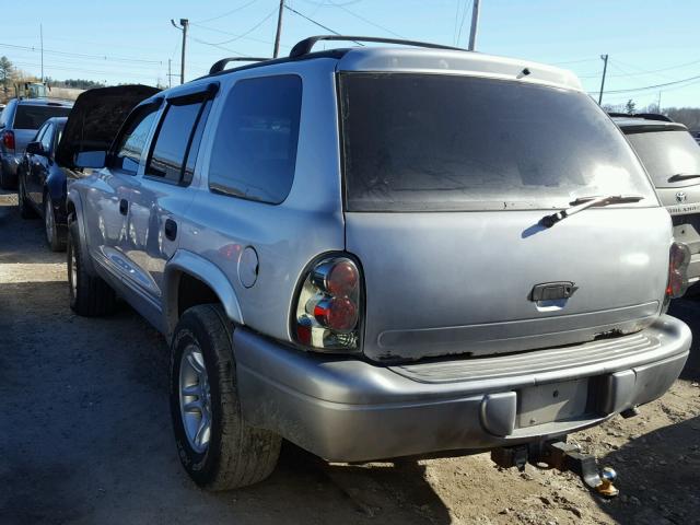 1B4HS28N01F631657 - 2001 DODGE DURANGO GRAY photo 3