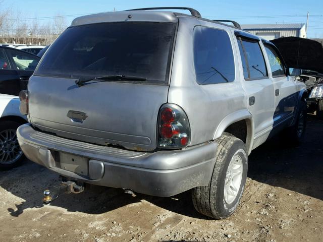 1B4HS28N01F631657 - 2001 DODGE DURANGO GRAY photo 4