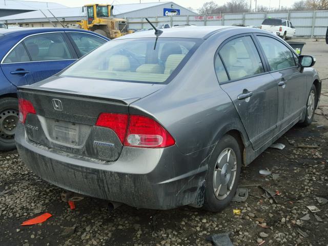 JHMFA36208S031104 - 2008 HONDA CIVIC HYBR GRAY photo 4