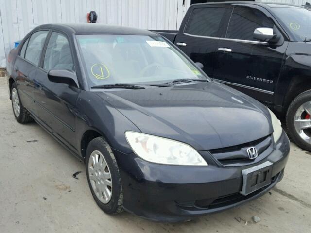 2HGES16575H533704 - 2005 HONDA CIVIC LX BLACK photo 1