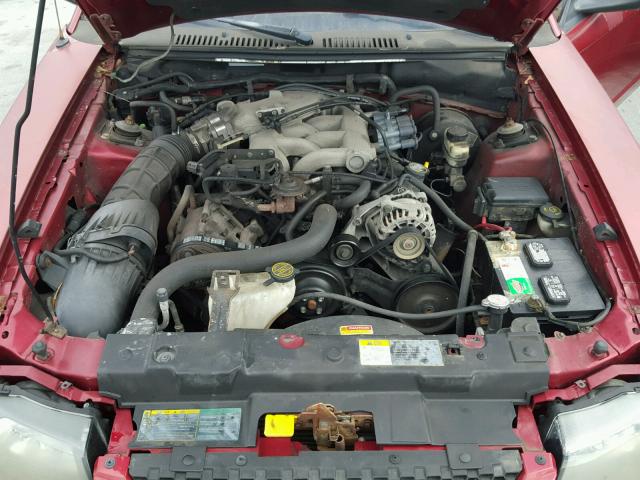 1FAFP44654F200053 - 2004 FORD MUSTANG BURGUNDY photo 7