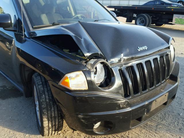 1J8FT47017D261163 - 2007 JEEP COMPASS BLACK photo 9