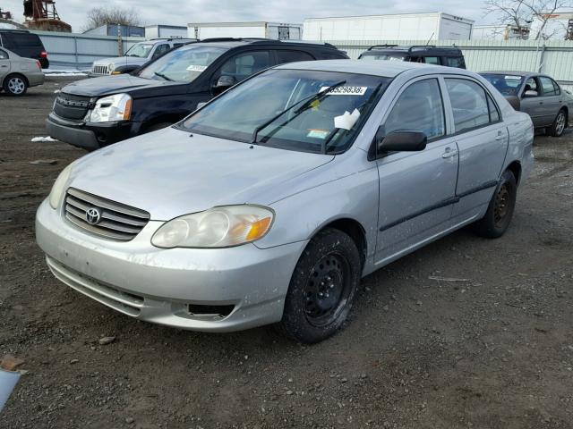 2T1BR32E03C063554 - 2003 TOYOTA COROLLA CE SILVER photo 2