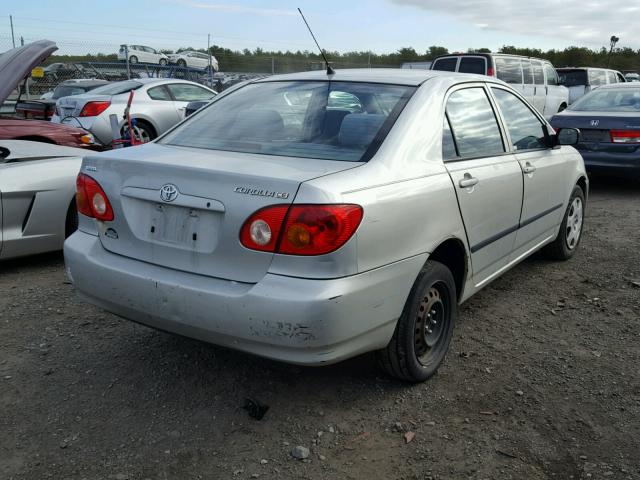 2T1BR32E03C063554 - 2003 TOYOTA COROLLA CE SILVER photo 4