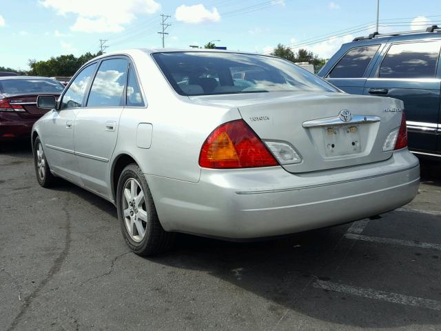 4T1BF28B9YU060352 - 2000 TOYOTA AVALON XL SILVER photo 3