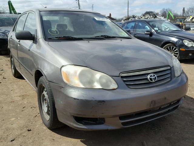 2T1BR32E93C146027 - 2003 TOYOTA COROLLA CE GRAY photo 1