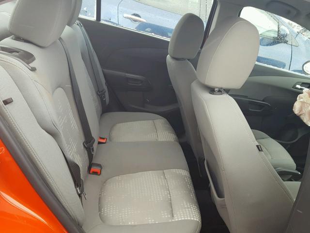 1G1JA5SH9C4176634 - 2012 CHEVROLET SONIC LS ნარინჯისფერი ფოტო 6