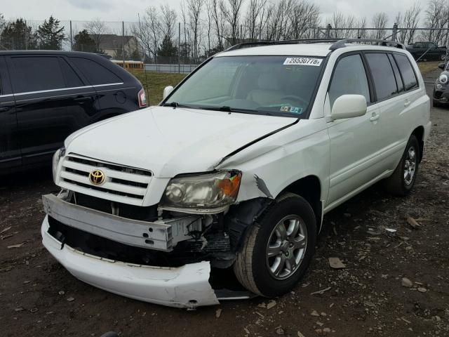 JTEEP21A540038264 - 2004 TOYOTA HIGHLANDER WHITE photo 2