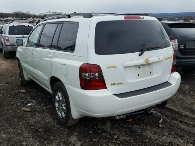 JTEEP21A540038264 - 2004 TOYOTA HIGHLANDER WHITE photo 3