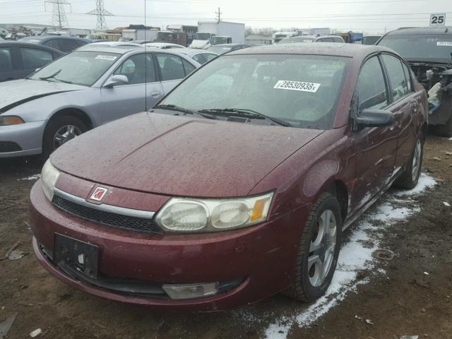 1G8AK52F63Z178924 - 2003 SATURN ION LEVEL MAROON photo 2