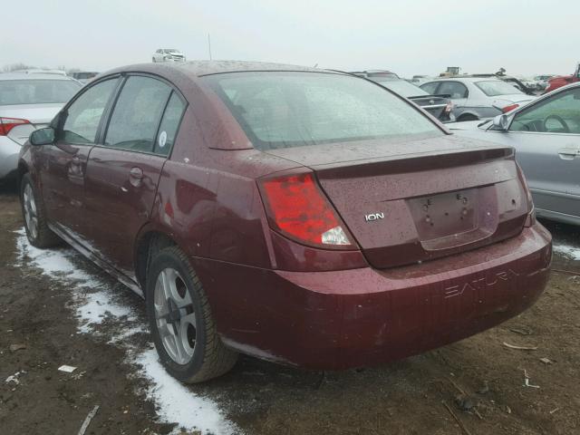 1G8AK52F63Z178924 - 2003 SATURN ION LEVEL MAROON photo 3