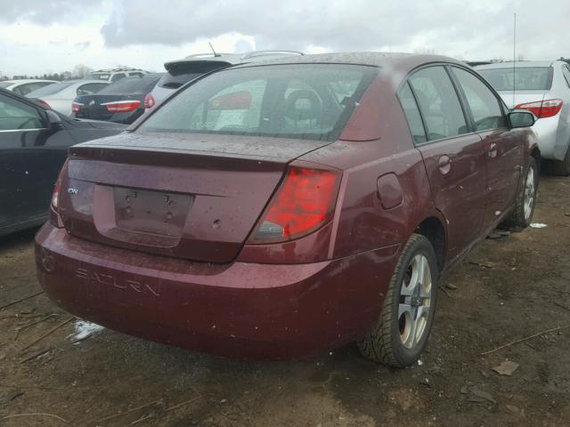 1G8AK52F63Z178924 - 2003 SATURN ION LEVEL MAROON photo 4