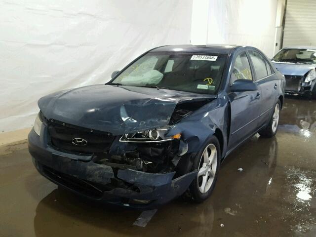 5NPEU46F07H228929 - 2007 HYUNDAI SONATA SE BLUE photo 2