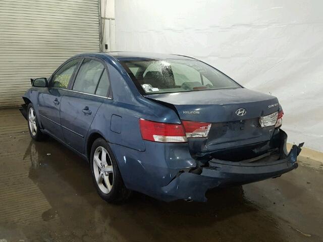 5NPEU46F07H228929 - 2007 HYUNDAI SONATA SE BLUE photo 3