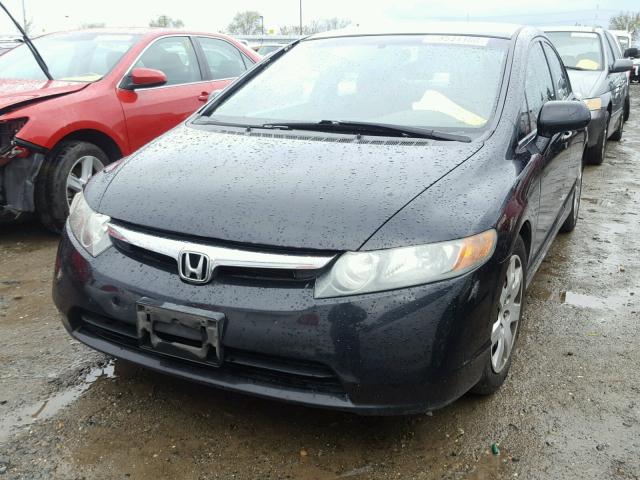 1HGFA16507L092155 - 2007 HONDA CIVIC LX BLACK photo 2