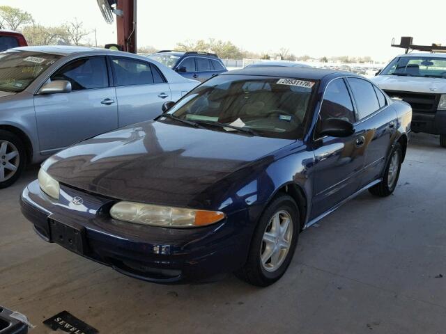 1G3NK52T31C240244 - 2001 OLDSMOBILE ALERO GX BLUE photo 2