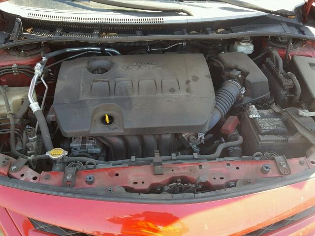 5YFBU4EE4DP200500 - 2013 TOYOTA COROLLA RED photo 7