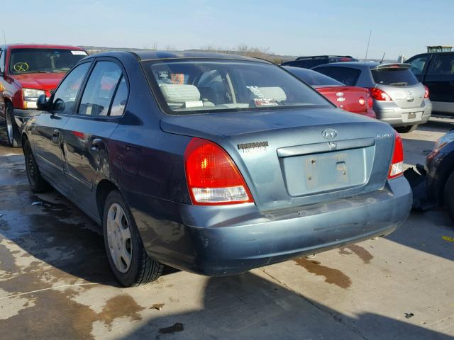 KMHDN45D53U644995 - 2003 HYUNDAI ELANTRA GL BLUE photo 3