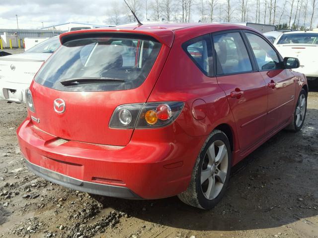 JM1BK343361459048 - 2006 MAZDA 3 HATCHBAC RED photo 4