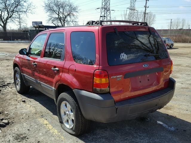 1FMYU03Z06KB17653 - 2006 FORD ESCAPE XLT RED photo 3