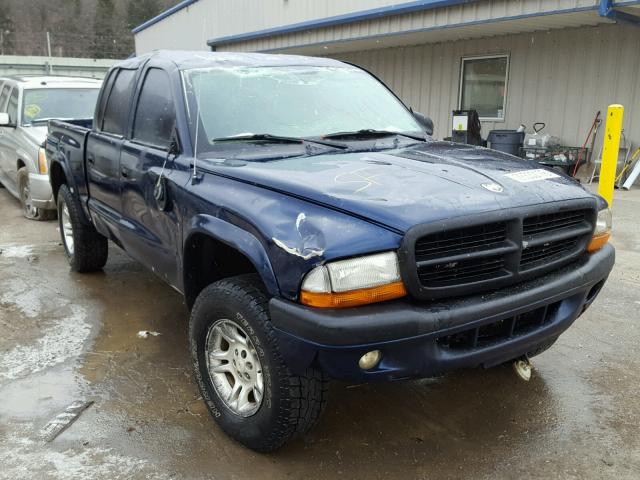 1D7HG38N64S508246 - 2004 DODGE DAKOTA QUA BLUE photo 1