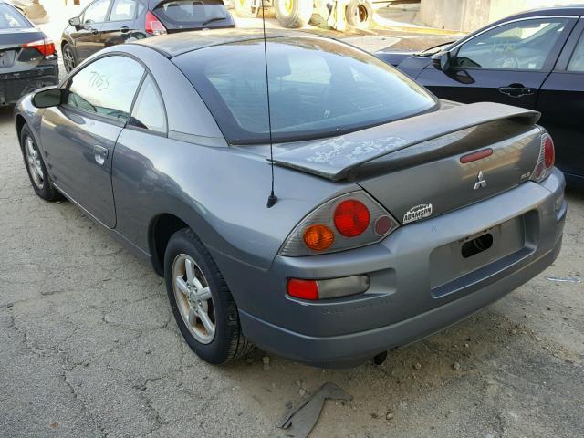 4A3AC34G33E004472 - 2003 MITSUBISHI ECLIPSE RS GRAY photo 3