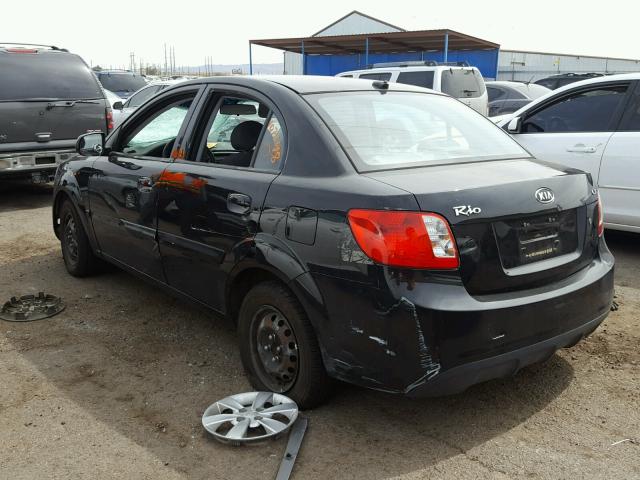 KNADH4A37A6638381 - 2010 KIA RIO LX Սև լուսանկար 3